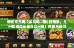 新葡京是网投骗局吗-揭秘新葡京，是网投骗局还是真实平台？新葡京是网投骗局吗