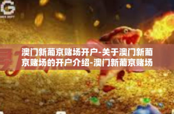 澳门新葡京赌场开户-关于澳门新葡京赌场的开户介绍-澳门新葡京赌场开户