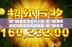 澳门新葡京酒店叫小姐-澳门新葡京酒店与娱乐文化的探索-澳门新葡京酒店叫小姐