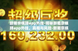 新葡京棋牌app外挂-揭秘新葡京棋牌app外挂，真相与风险-新葡京棋牌app外挂