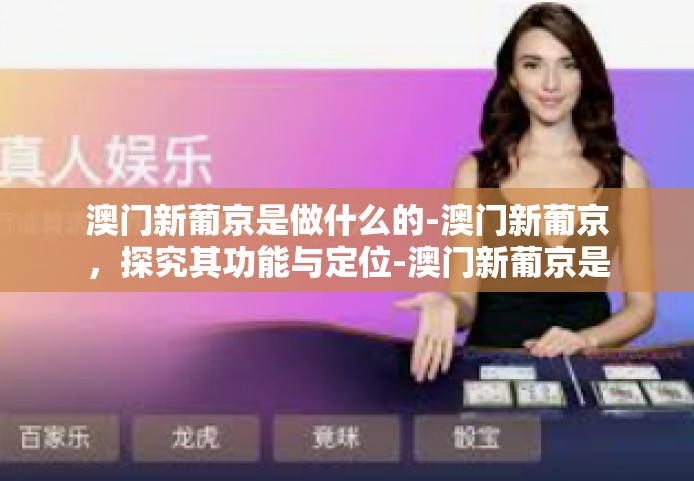 澳门新葡京是做什么的-澳门新葡京，探究其功能与定位-澳门新葡京是做什么的