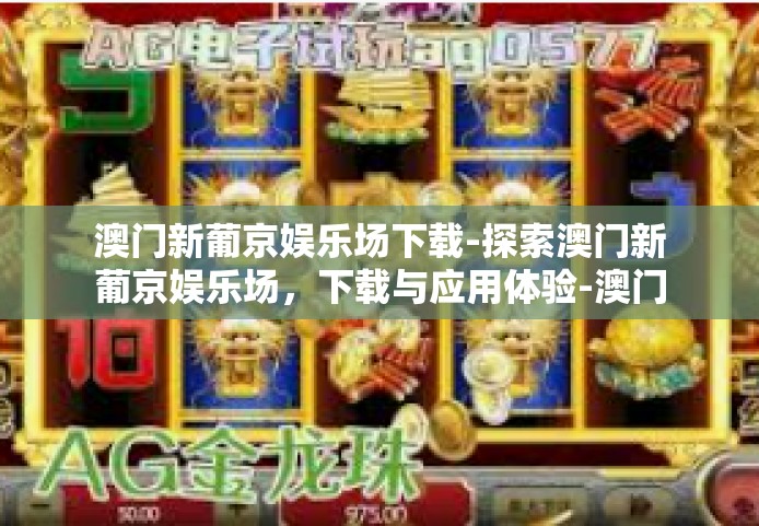 澳门新葡京娱乐场下载-探索澳门新葡京娱乐场，下载与应用体验-澳门新葡京娱乐场下载