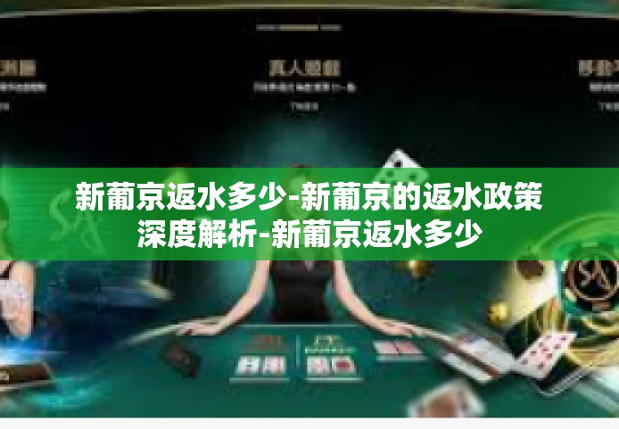 新葡京返水多少-新葡京的返水政策深度解析-新葡京返水多少